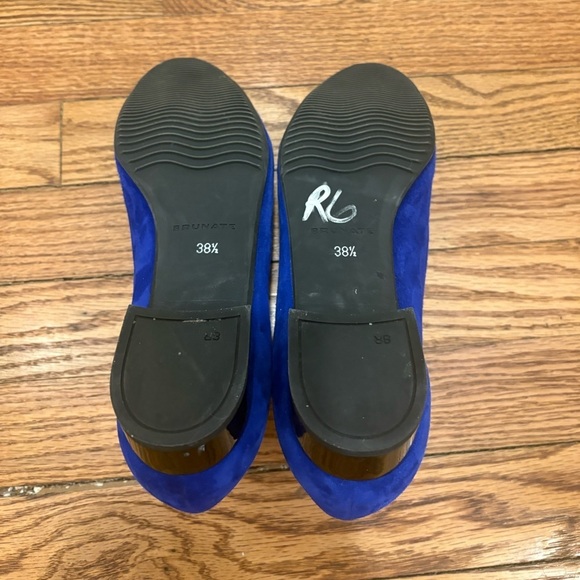 Brunate Women’s Italian Suede Loafers size 8 Royal Blue Preppy - Picture 5 of 7